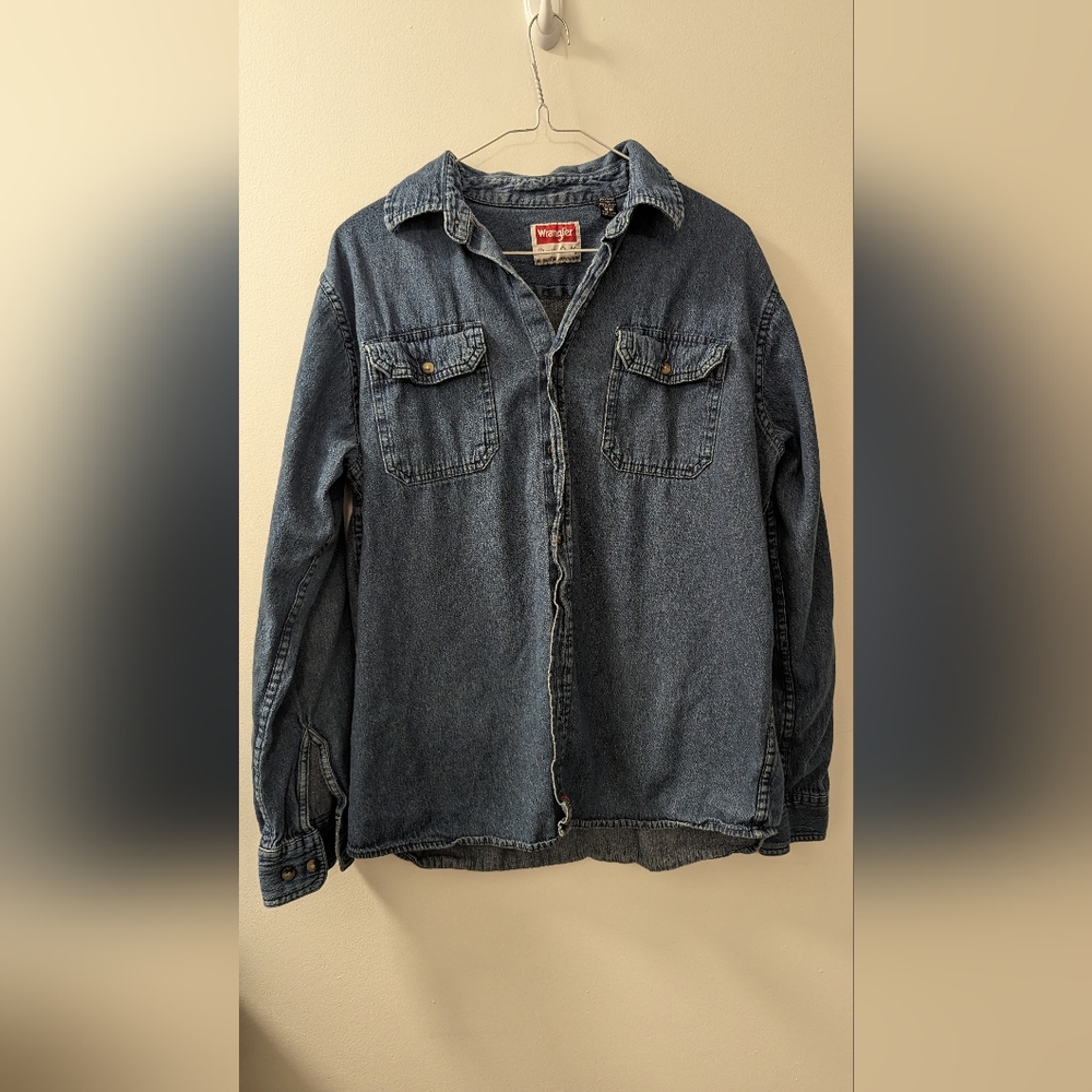 Wrangler shirt jeans 100% cotton size M
